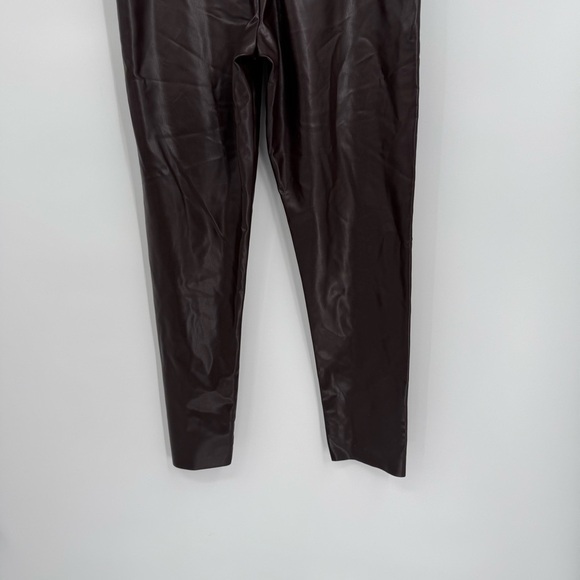 Joie Expresso Brown Faux Leather Leggings Contemporary Fit Size XXL 2X NEW - Picture 6 of 8